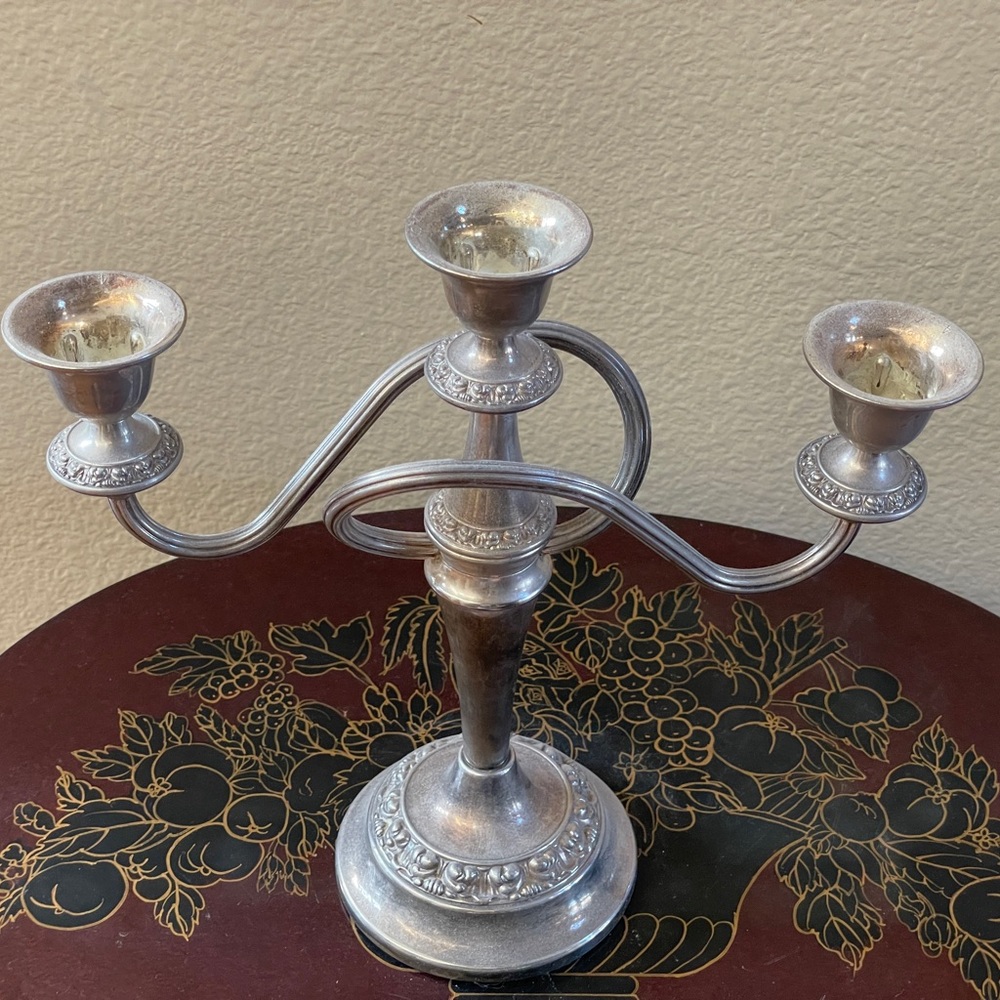 Vintage Silver Plated English Candelabra